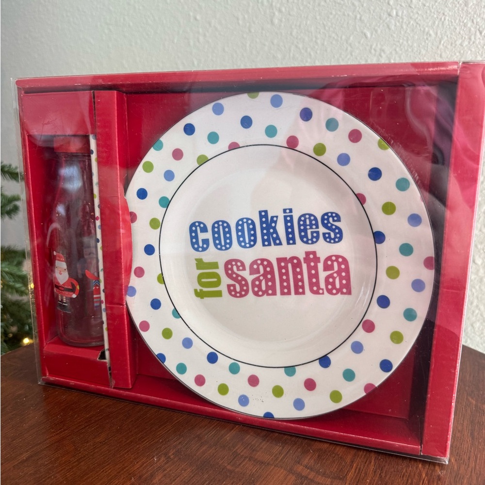 Festive Cookies for Santa Plate Set